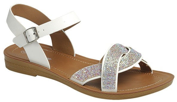 Buckle Rhinestone Sandals