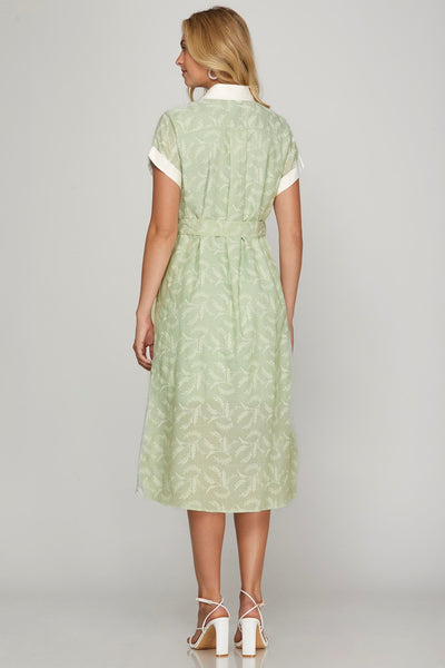 Stripe Collared Shirt Dress