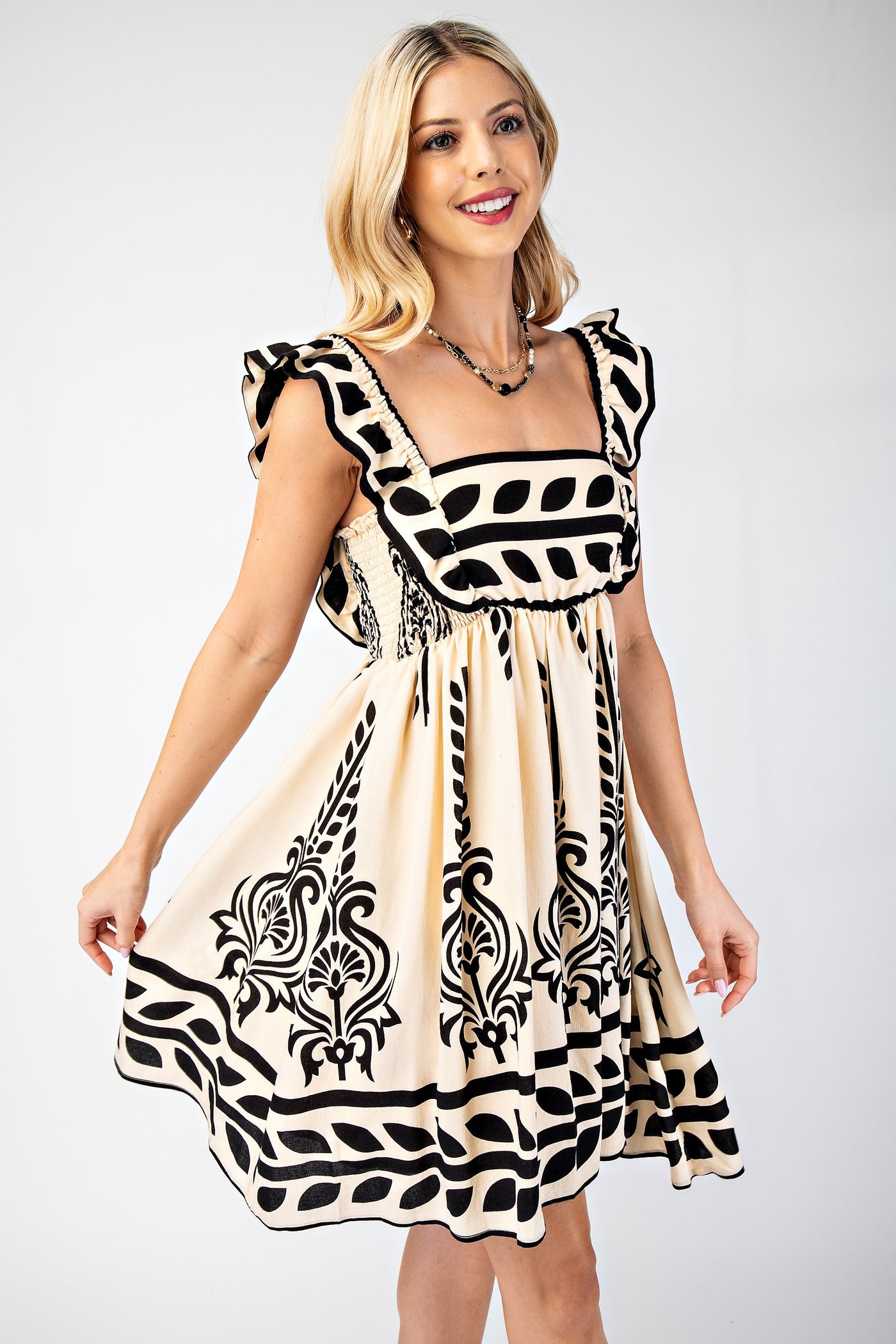 Printed Babydoll Dress