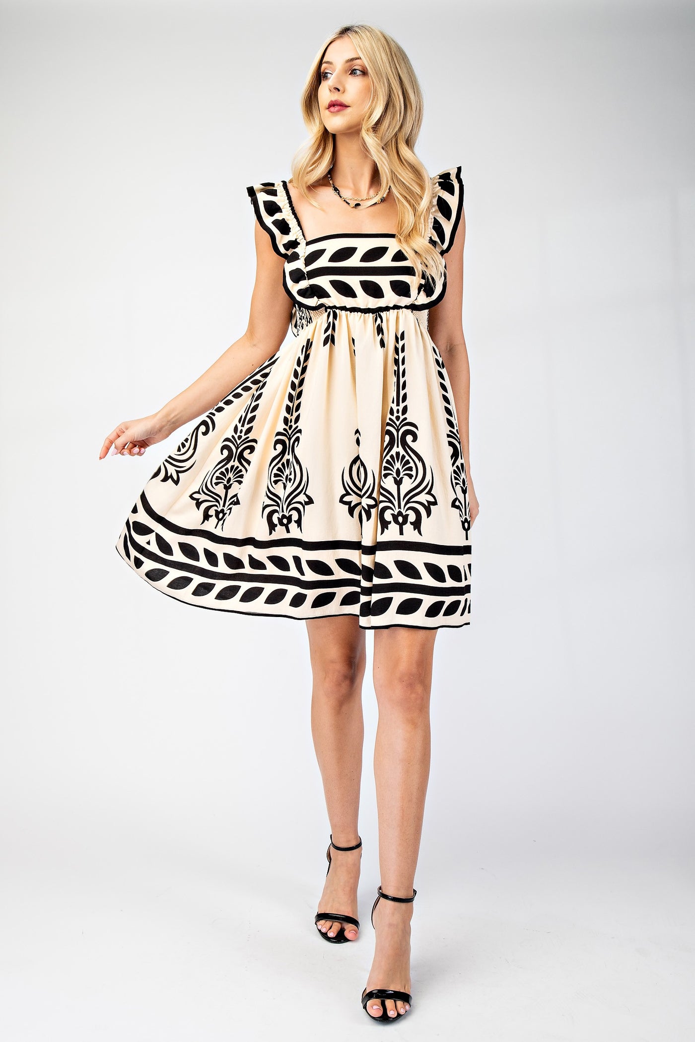 Printed Babydoll Dress