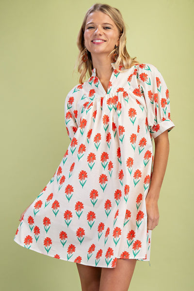 Floral Print Mini Dress