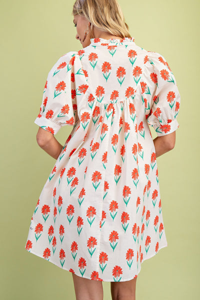 Floral Print Mini Dress