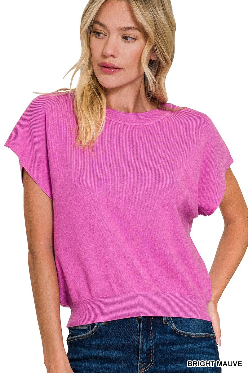 Dolman Short Sleeve Sweater