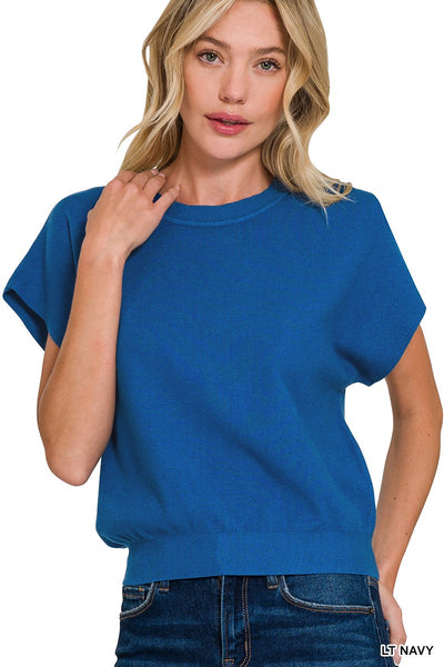 Dolman Short Sleeve Sweater