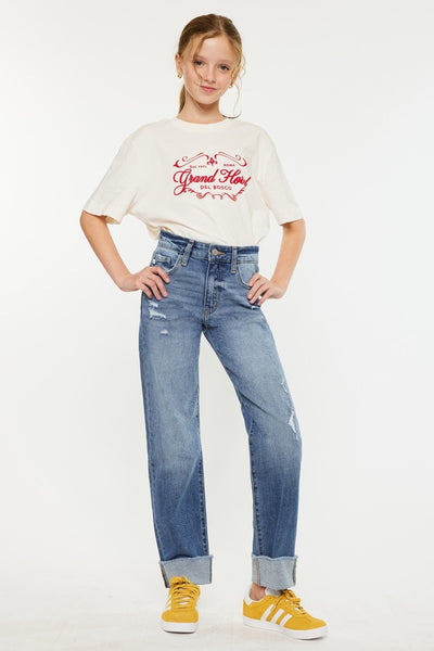 Youth KanCan High Rise Straight Leg Jeans