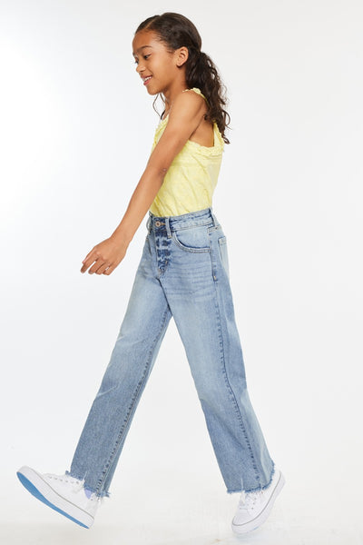 Youth KanCan High Rise Slim Wide Leg Jeans