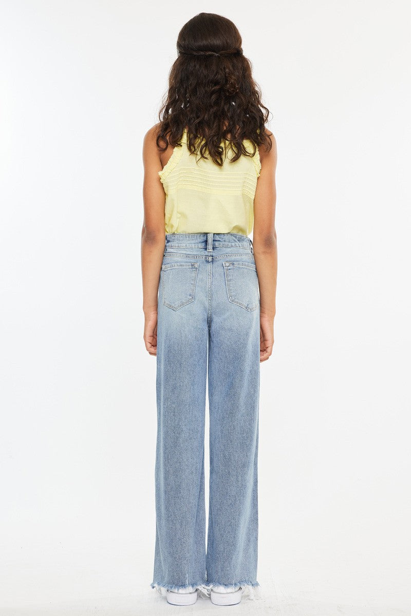 Youth KanCan High Rise Slim Wide Leg Jeans